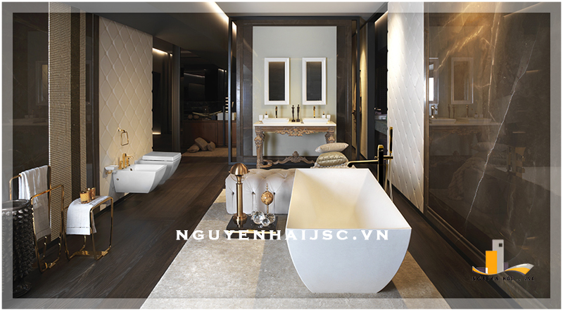 Mẫu phòng tắm phong cách thiết kế Luxury